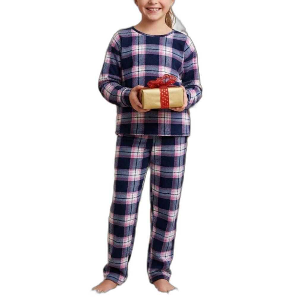 xl 16 - Girls Purple Plaid Tartan Fleece PJs Christmas Pajamas by Thereabouts